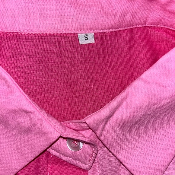 Commonsense button down top - PINK - Picture 2 of 3